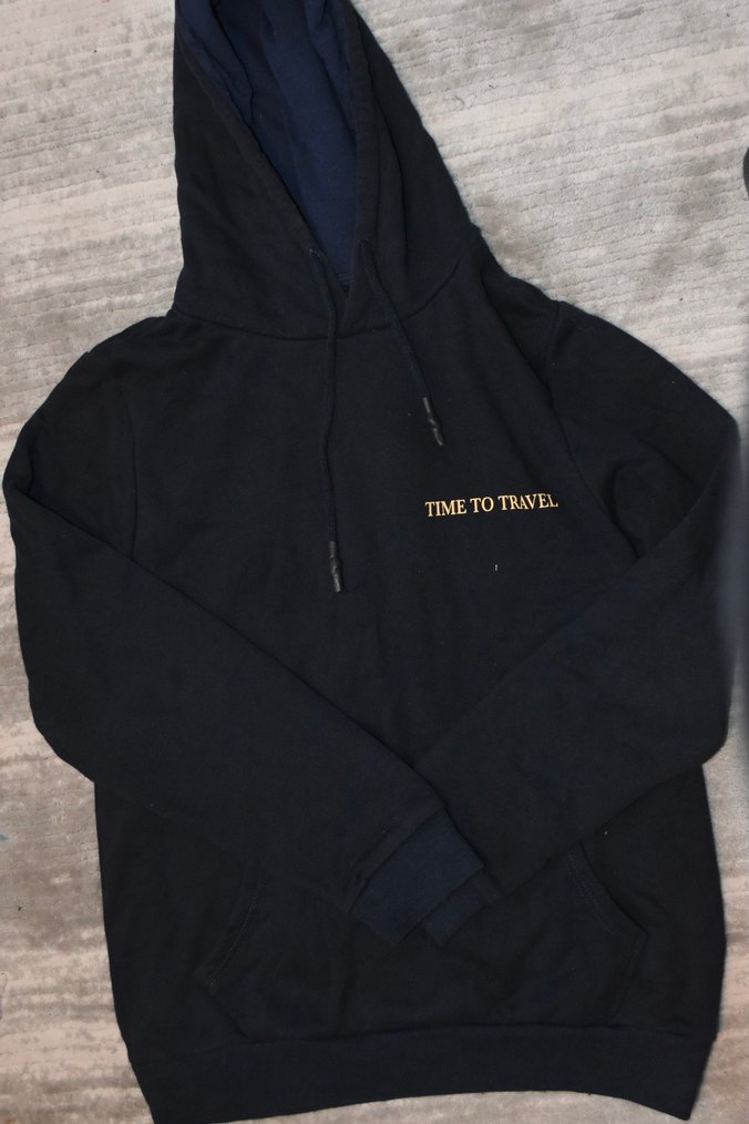 Erkek Kapüşonlu Fermuarlı Lacivert Sweatshirt - Görsel 3