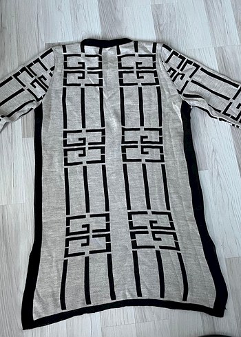 Gri Desenli Uzun Kollu Triko Kadın Üst - Görsel 3