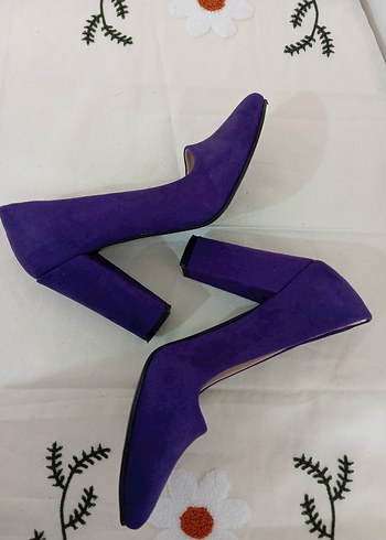 Mor Süet Stiletto Topuklu Kadın Ayakkabı - Görsel 11