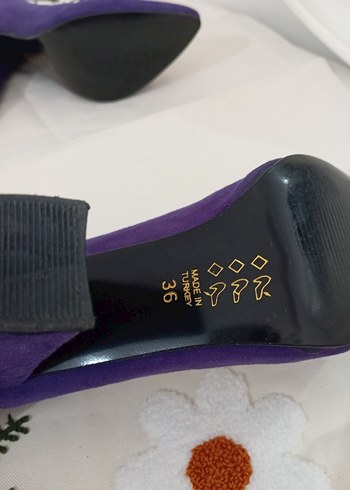 Mor Süet Stiletto Topuklu Kadın Ayakkabı - Görsel 14