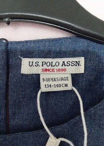 Nakışlı Fırfırlı Uzun Kollu Kız Kot Elbise - Görsel 8