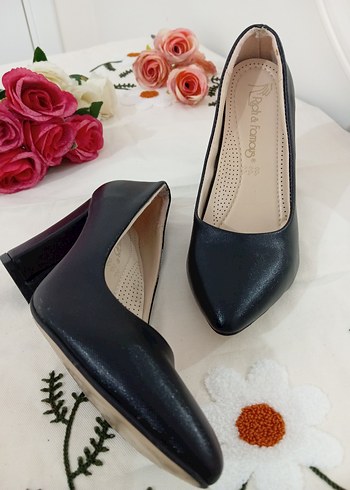 Siyah Topuklu Kadın Klasik Stiletto - Görsel 2