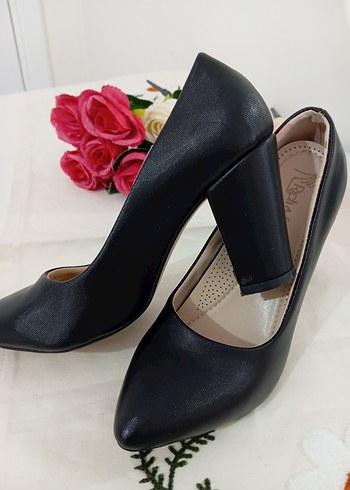 Siyah Topuklu Kadın Klasik Stiletto - Görsel 9