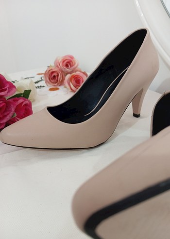 Bej Stiletto Topuklu Kadın Ayakkabı - Görsel 8