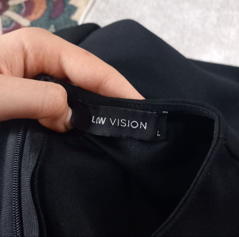 mezuniyet elbise Siyah Yüksek Yakalı pamuk Midi Elbise - Görsel 4