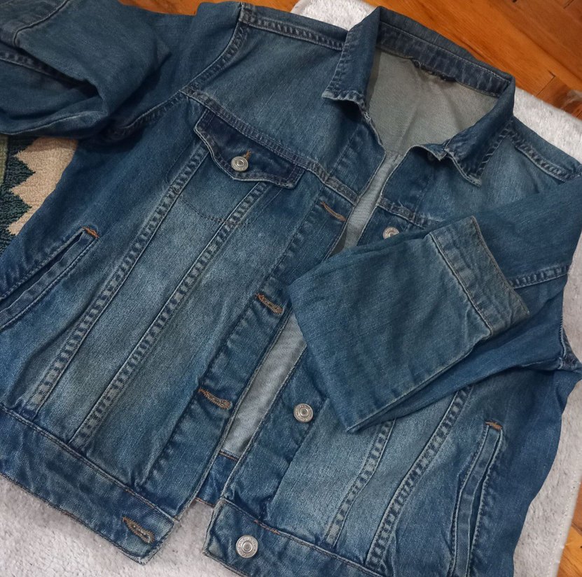 vintage Mavi Kadın Denim Ceket - Görsel 2