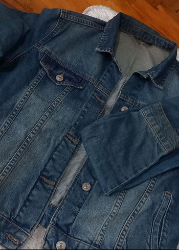 Vintage denim Kadın Kot Ceket - Görsel 2