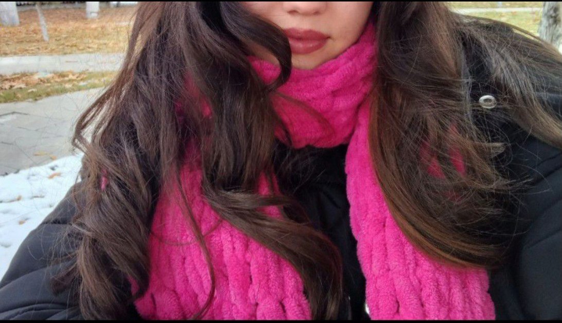 Pembe Örgü Kadın Atkı - Görsel 2