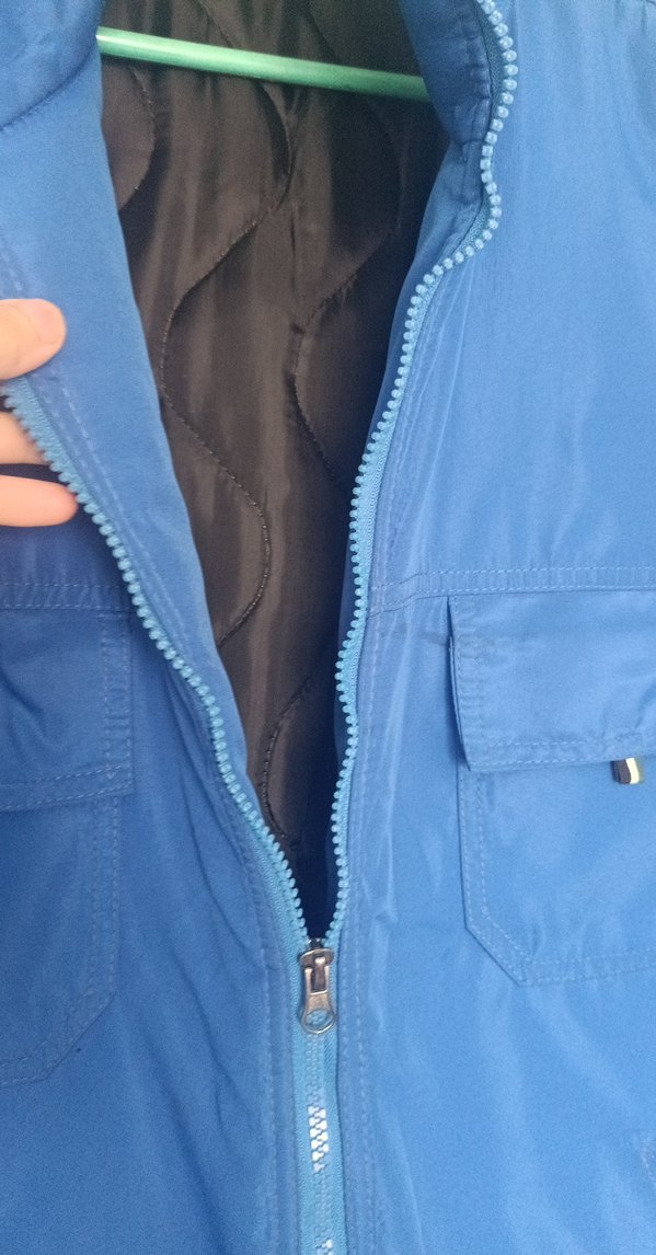 Mavi Fermuarlı Erkek mont - Görsel 3