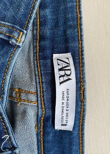 Zara Yüksek Bel İspanyol Paça Jean - Görsel 3