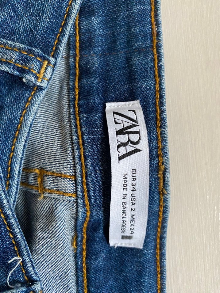 Zara Yüksek Bel İspanyol Paça Jean - Görsel 3