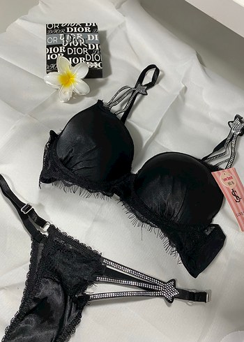 Siyah Gotik Mini Sütyen Takımı - Görsel 2