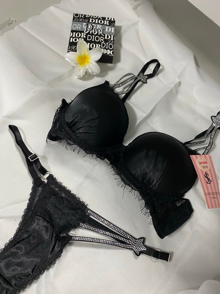 Siyah Gotik Mini Sütyen Takımı - Görsel 3