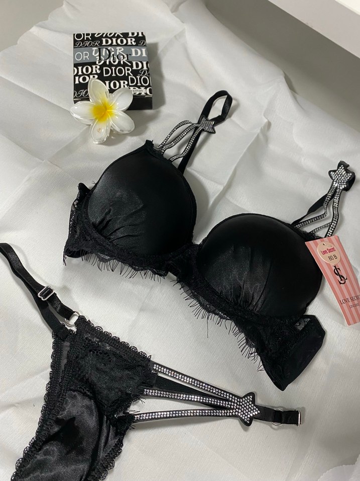 Siyah Gotik Mini Sütyen Takımı - Görsel 2