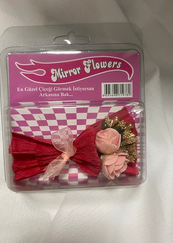 Parlak Pembe Çiçekli Hediye Aynası - Görsel 3