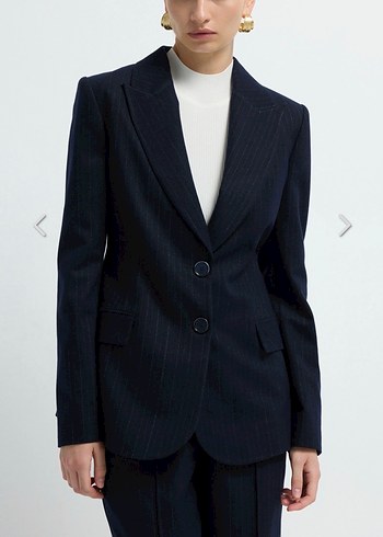 ADL Lacivert Kadın Blazer Ceket - Görsel 3