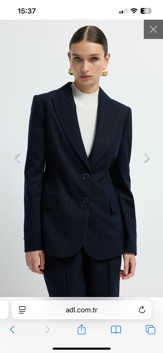 ADL Lacivert Kadın Blazer Ceket - Görsel 3