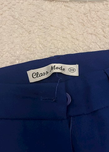 Kadın mavi Midi Denim Kumaş Pantolon - Görsel 2