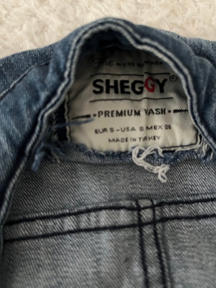 Düğmeli Koyu Mavi Kadın Denim Ceket - Görsel 2