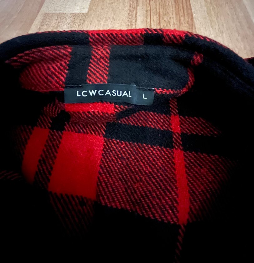 Kadın Kırmızı Ekose Yün Gömlek - Görsel 2