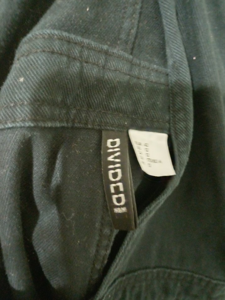 Düğmeli Siyah Kot Askılı Mini Elbise - Görsel 2