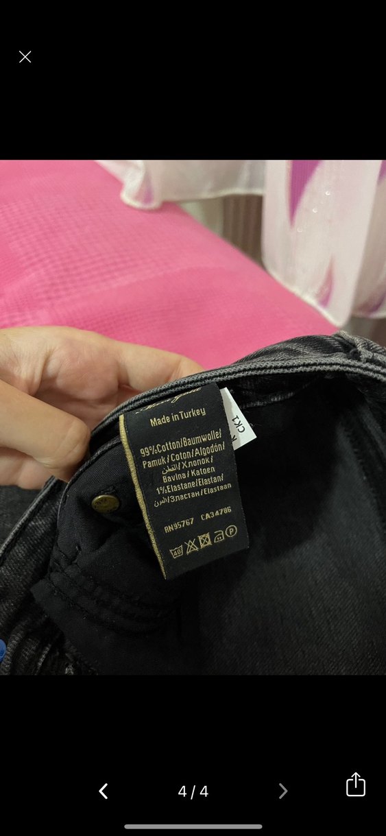 Gri Kadın Normal Boy Dar Kesim Kot Pantolon - Görsel 4