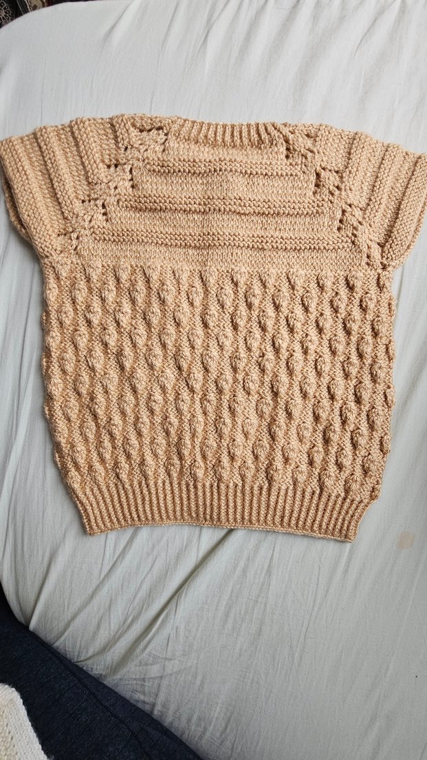 Beyaz Dantelli Kız Örgü Süveter - Görsel 5