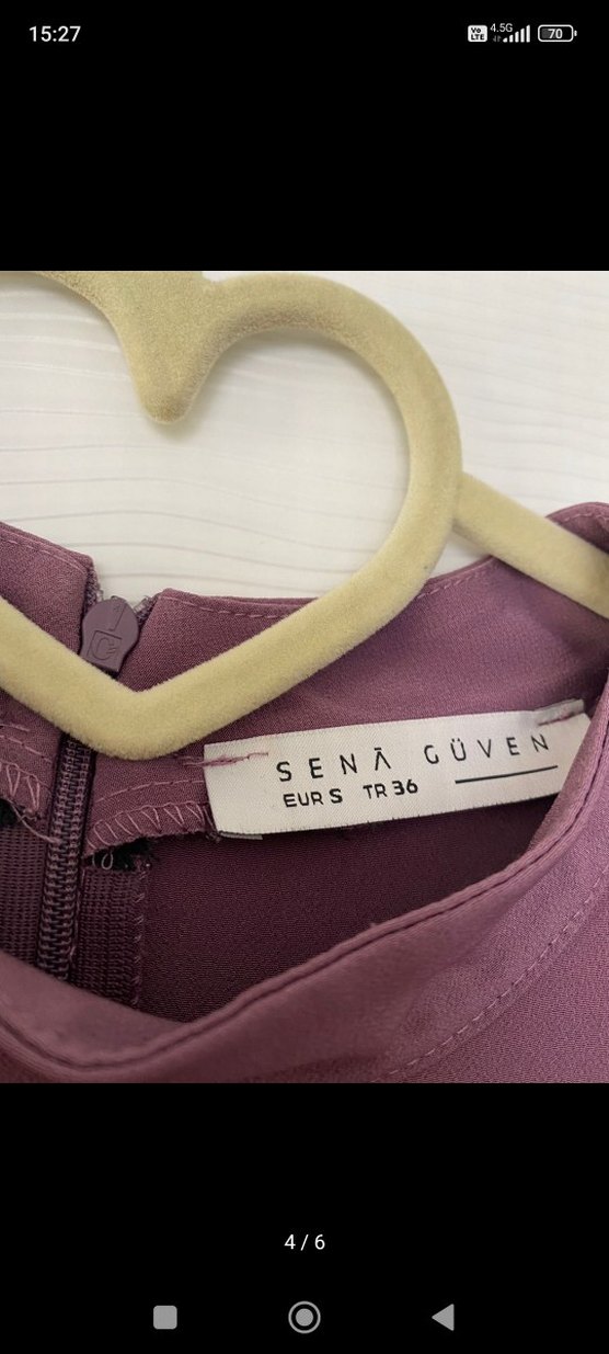 mürdüm renk sena güven markalı tulum - Görsel 3