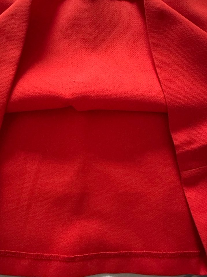 Kırmızı Drapeli Mini Etek - Görsel 3