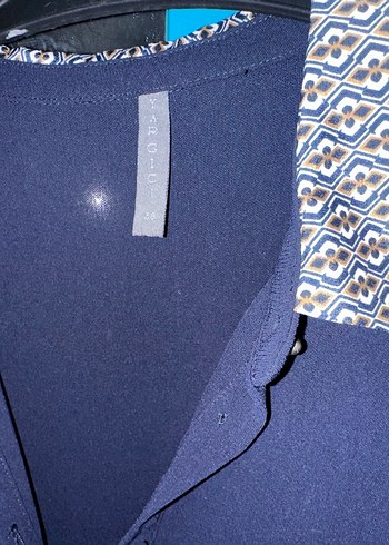 Lacivert Düğmeli Hamile Bluzu - Görsel 2