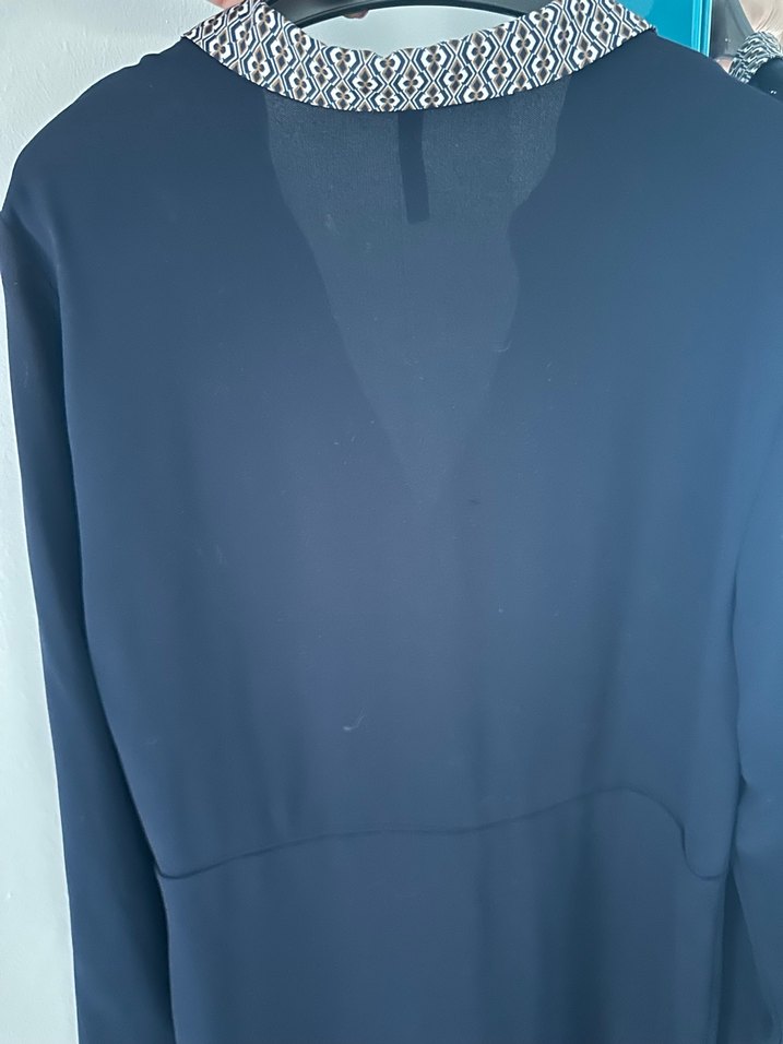 Lacivert Düğmeli Hamile Bluzu - Görsel 4