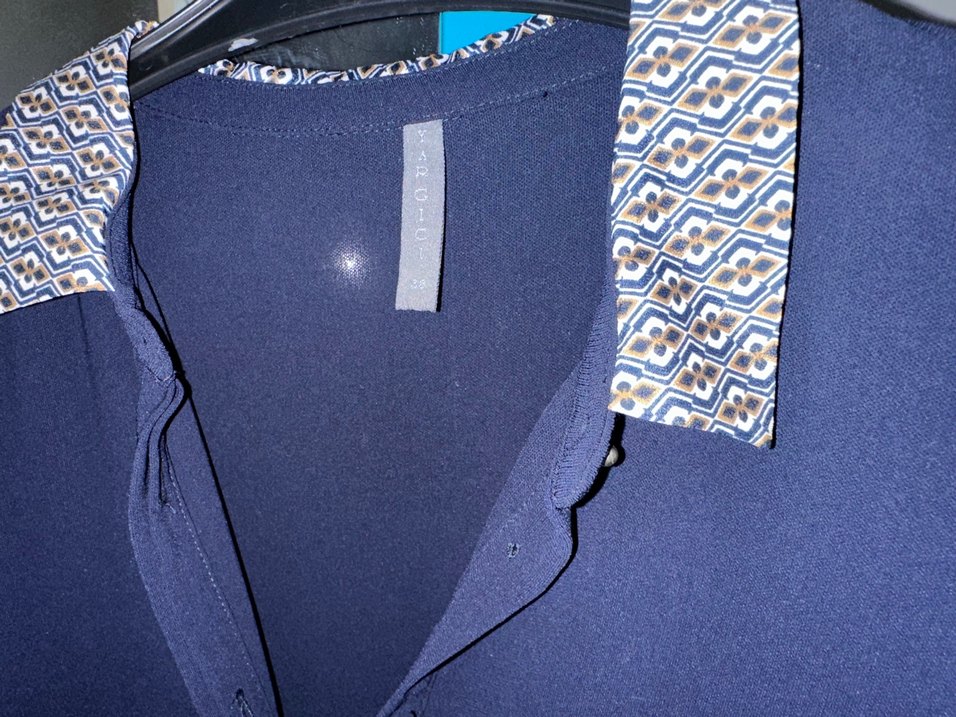 Lacivert Düğmeli Hamile Bluzu - Görsel 2