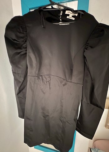 Uzun Siyah Gotik Kadın Elbise - Görsel 5