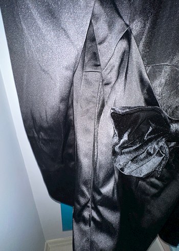 Uzun Siyah Gotik Kadın Elbise - Görsel 3