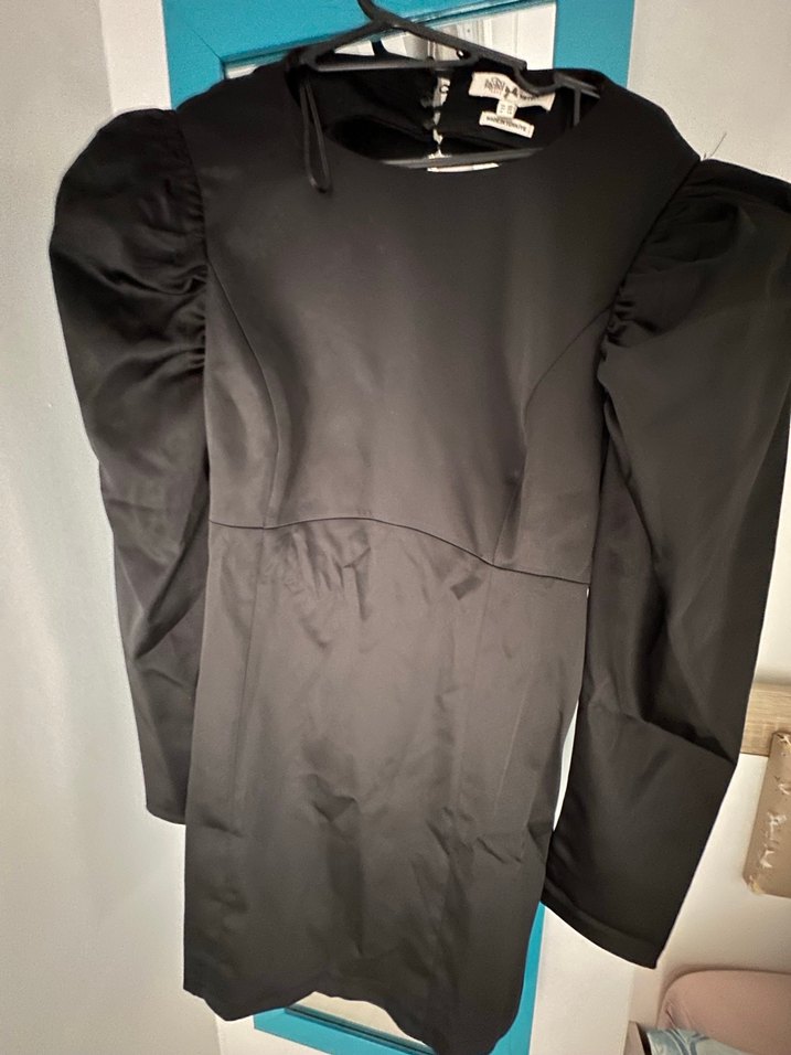 Uzun Siyah Gotik Kadın Elbise - Görsel 5