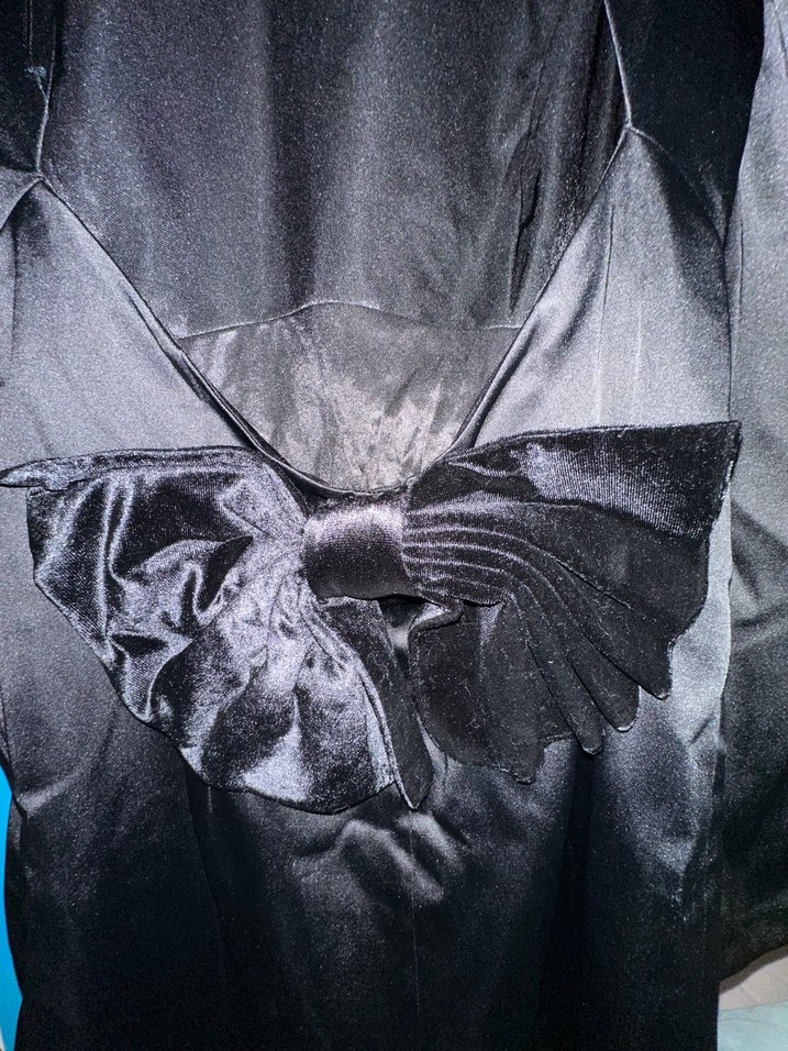 Uzun Siyah Gotik Kadın Elbise - Görsel 2