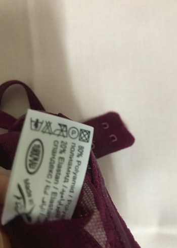 Bordo Dantelli Goth Sütyen kullanılmış - Görsel 4