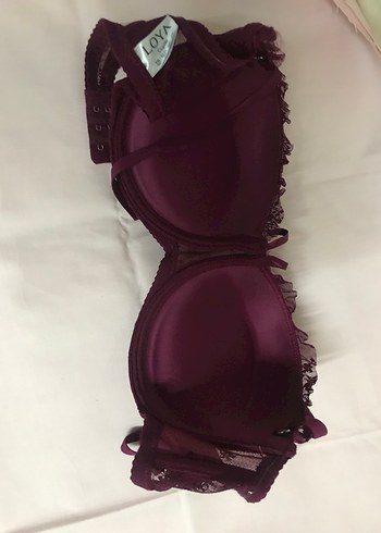Bordo Dantelli Goth Sütyen kullanılmış - Görsel 2