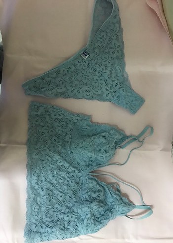 NBB Mavi Dantel Kullanılmış iç çamaşır takımı - Görsel 2