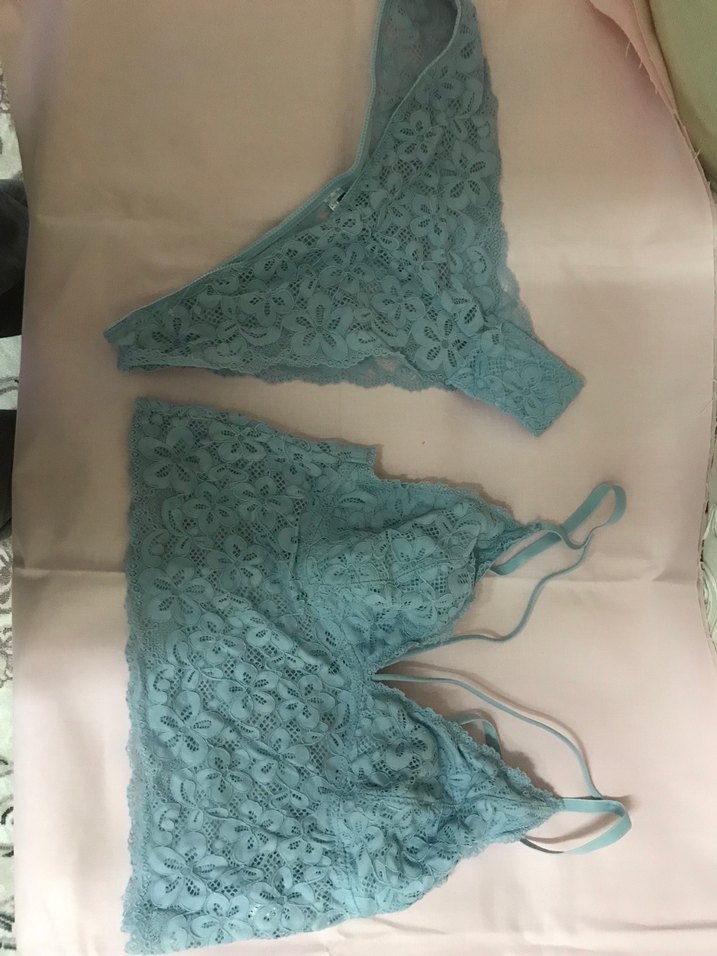 NBB Mavi Dantel Kullanılmış iç çamaşır takımı - Görsel 4