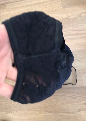 Dantel Detaylı Siyah Kadın Bodysuit - Görsel 2