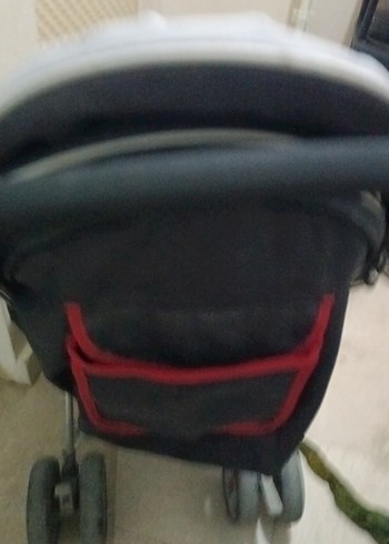 Kırmızı ve Gri Bebek Arabası - Görsel 3