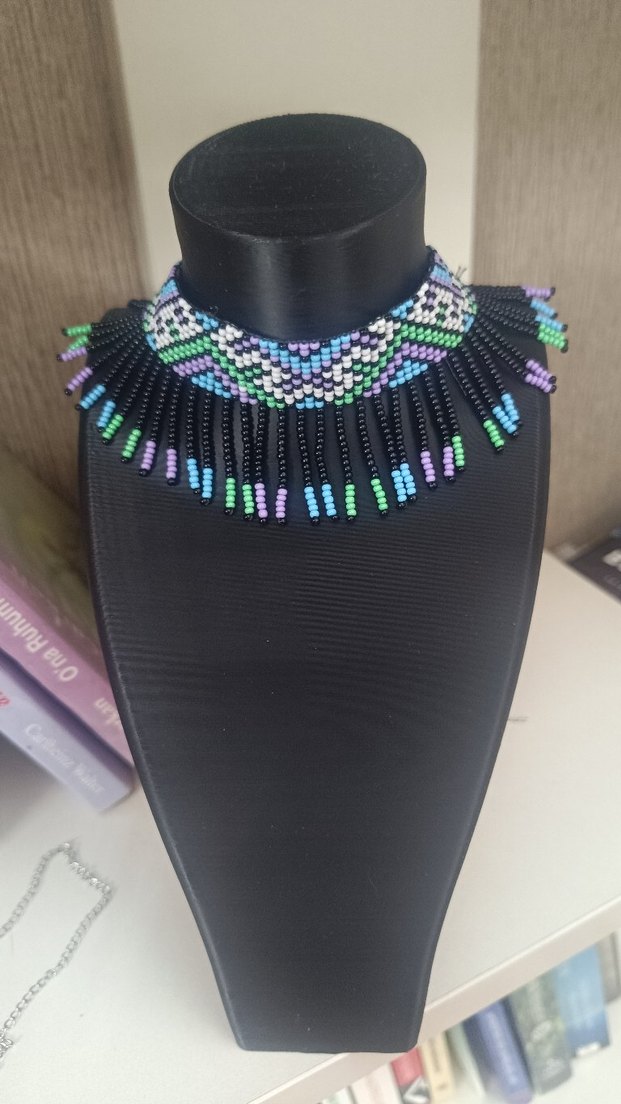 Etnik Desenli Renkli Boncuklu Kolye - Görsel 2