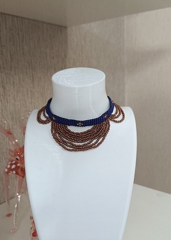 Renkli Boncuklu Bohem Choker Kolye - Görsel 4