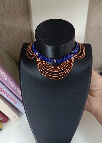 Renkli Boncuklu Bohem Choker Kolye - Görsel 2