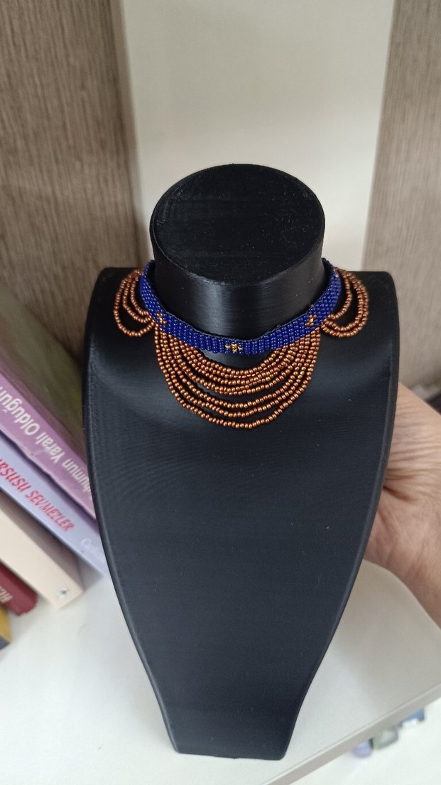 Renkli Boncuklu Bohem Choker Kolye - Görsel 2