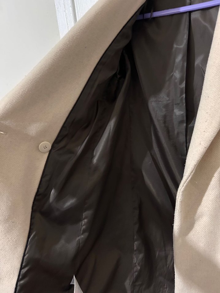 Mango Bej Blazer Kadın Kaban Ceket - Görsel 3