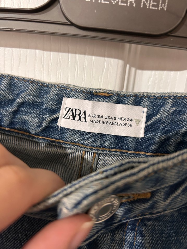 Zara Kargo Denim Jean Pantolon - Görsel 5
