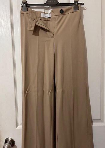 Bershka Bej Kadın Kumaş Pantolon - Görsel 3