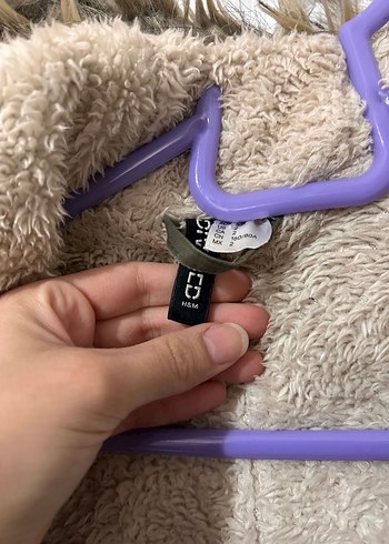 H&M Haki Kadın Suni Kürklü Kışlık Mont - Görsel 2